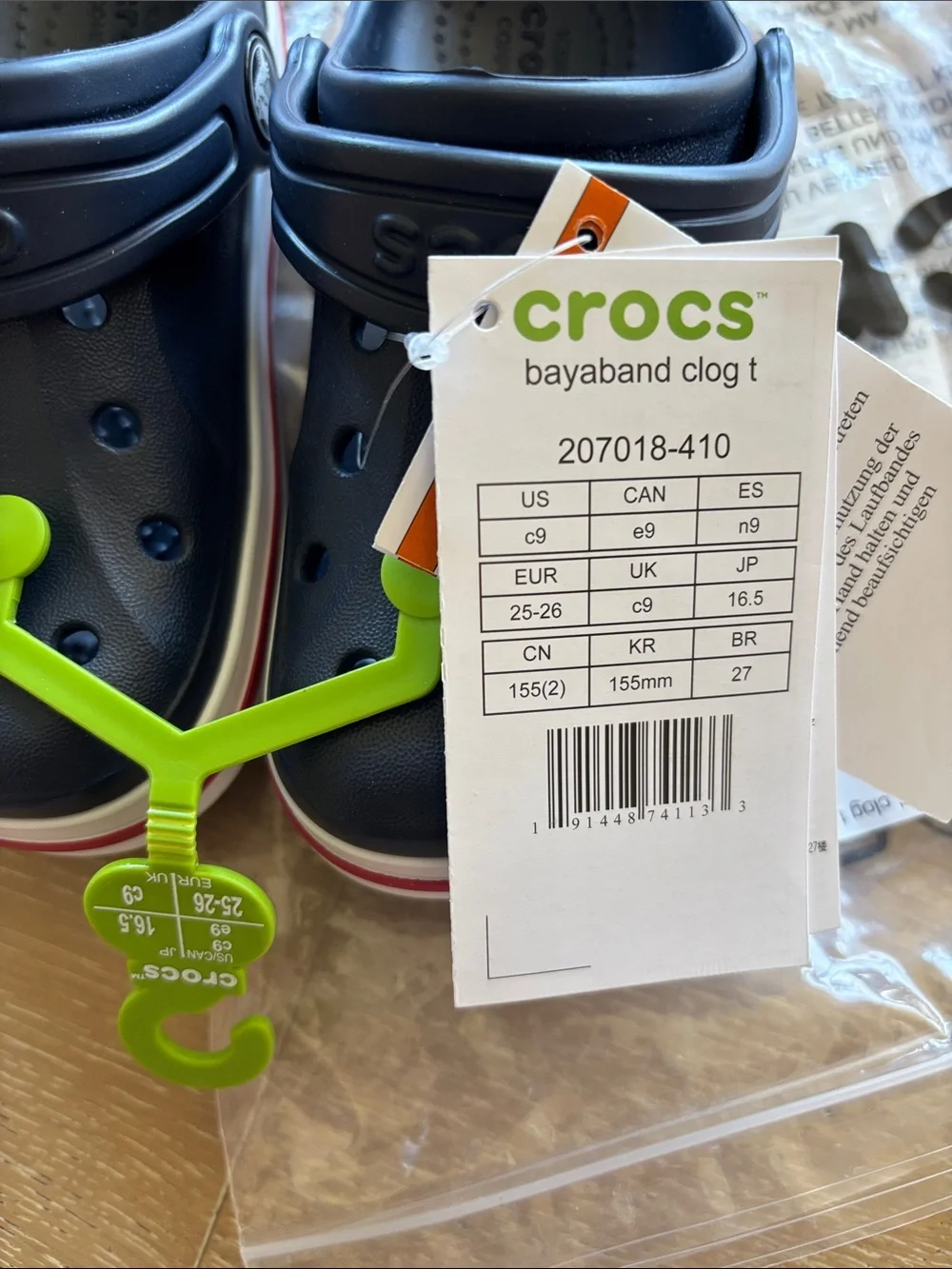 CROCS Bayaband Toddler Kids Slip-On Clogs
